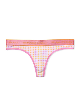 Трусики стринги Cotton Thong Panty Color plaid