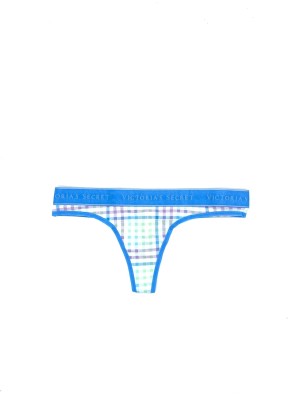 Трусики стрінги Cotton Thong Panty Blue plaid
