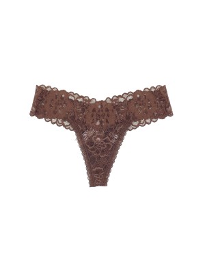 Трусики Lace Waist Thong panty brownie