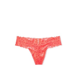 Трусики Lace Waist Thong panty Hot Coral
