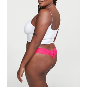 Трусики Lace Waist Thong panty Love letter