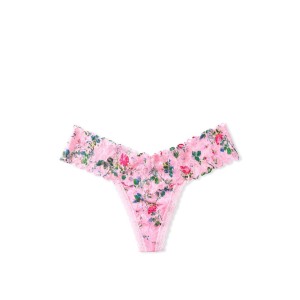 Трусики Lace Waist Thong panty Pink Flora