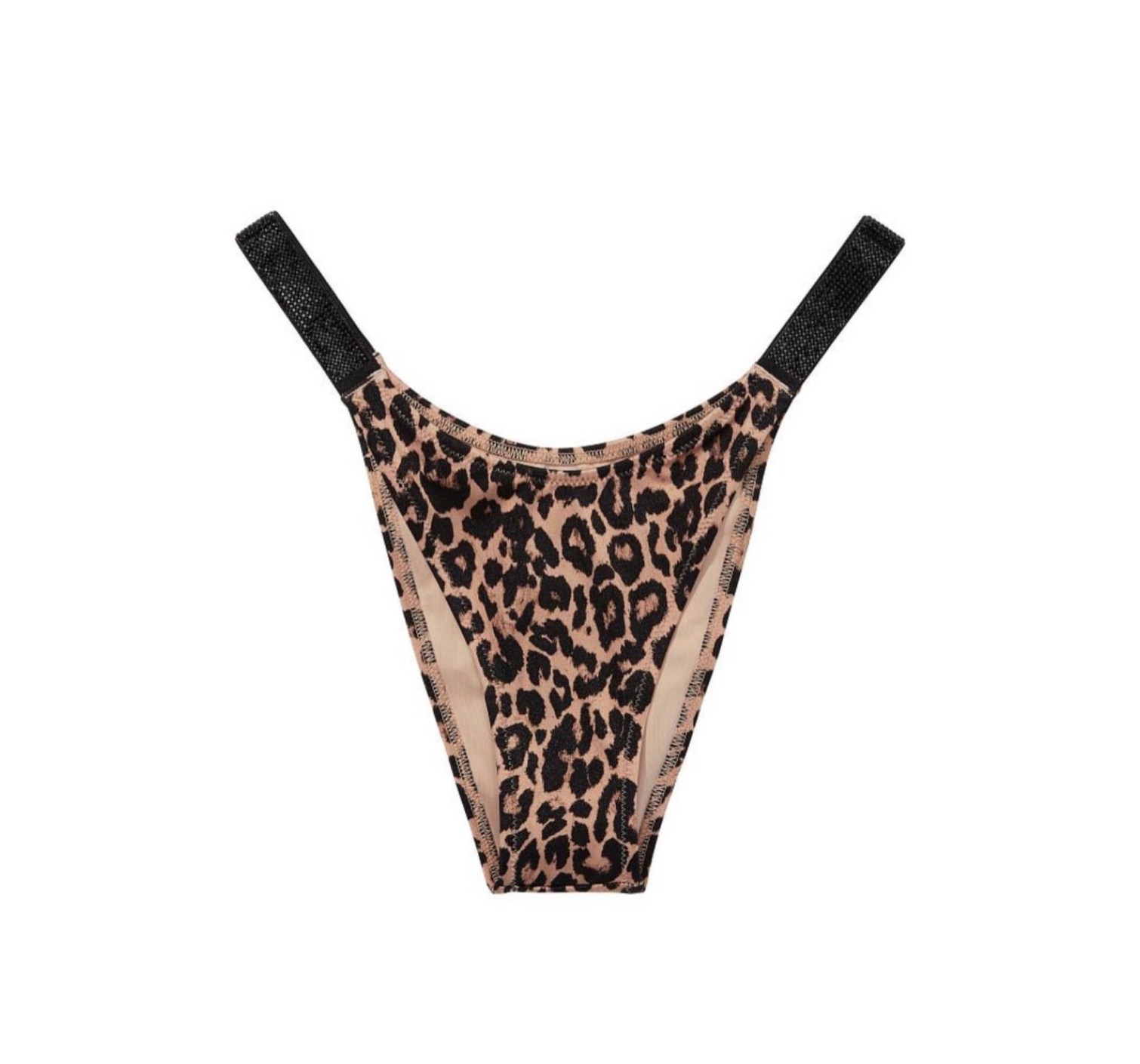 Купальник Leopard Triangle Shine Strap Swim Top &  Thong bottom