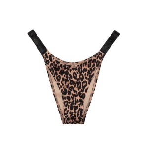Купальник Leopard Triangle Shine Strap Swim Top &  Thong bottom