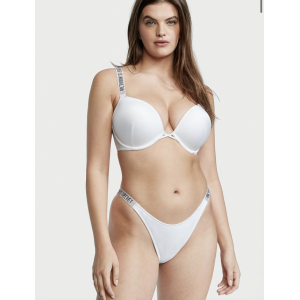 Білий купальник з подвійним пушапом Shine Strap SWIM Вікторія Сікрет