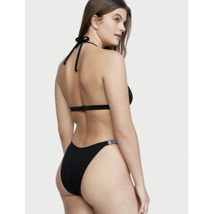 Купальник черный Triangle Shine Strap Swim Top & Thong bottom