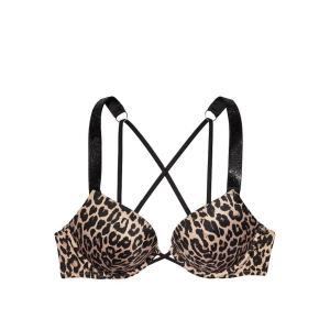 Купальник c двойным пушап Shine Strap Leopard SWIM Виктория Сикрет