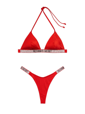 Купальник Triangle Shine Strap Swim Top & Thong bottom