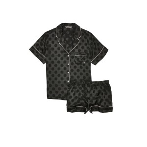 Піжама Black Dot Satin Short PJ Set Victoria's Secret