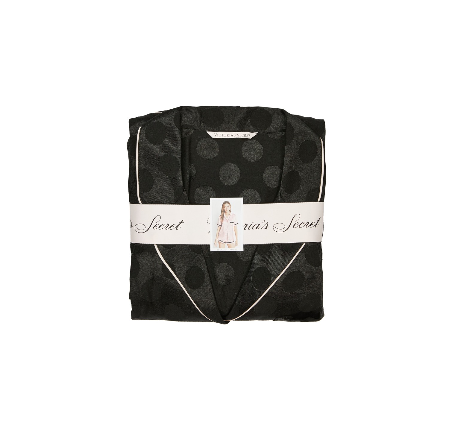 Піжама Black Dot Satin Short PJ Set Victoria's Secret