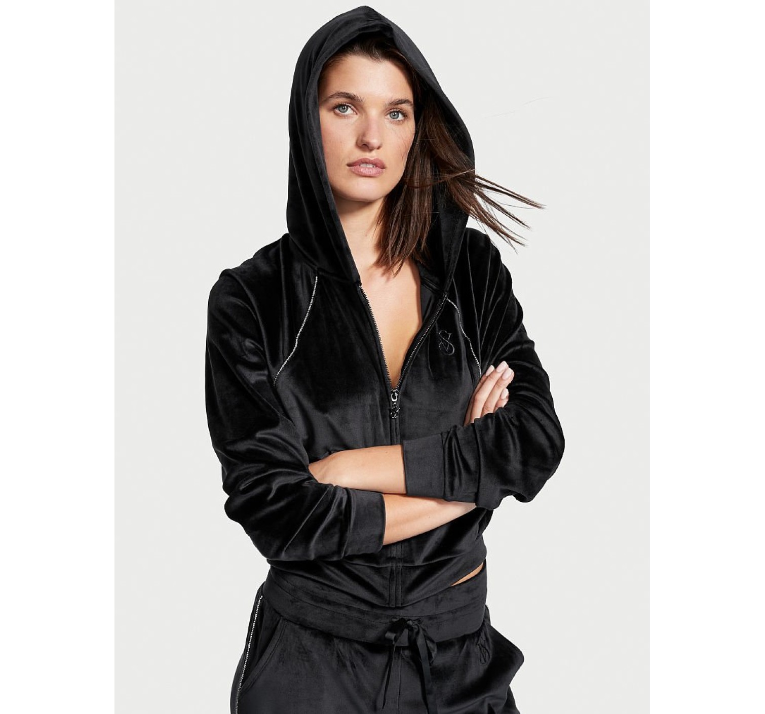 Велюровий спортивний костюм Diamanté Inset Velour