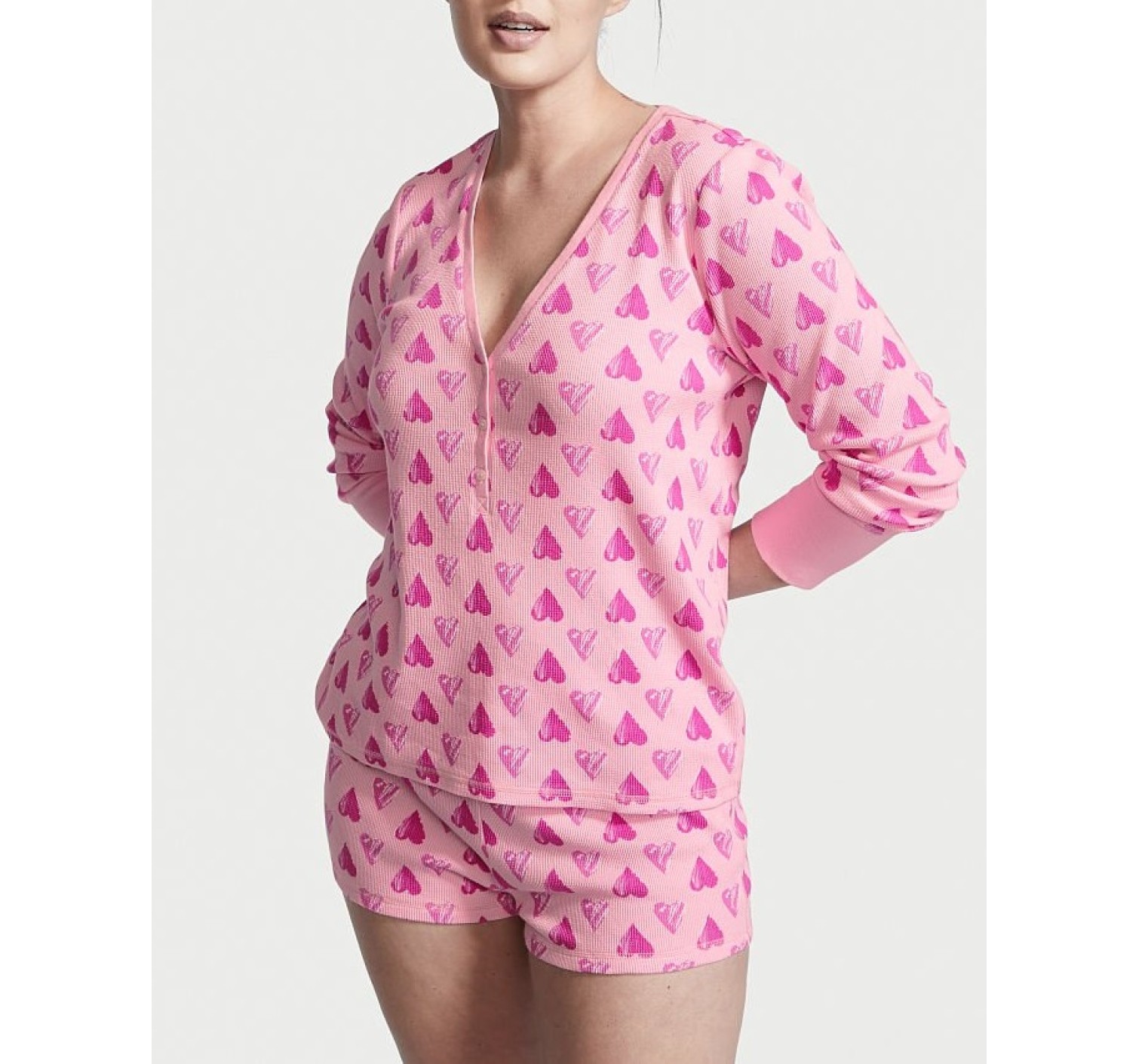 Пижама Victoria’s Secret Thermal Short PJ Set Heart print