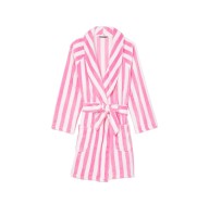 Плюшевый Халат Victoria's Secret Short Cozy Robe Pink Stripes