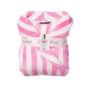 Плюшевый Халат Victoria's Secret Short Cozy Robe Pink Stripes