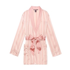 Пижама шелковая Victoria’s Secret Silk Long PJ Set Stripes