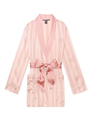Пижама шелковая Victoria’s Secret Silk Long PJ Set Stripes