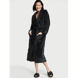 Халат Long Cozy Robe Black Logo Victoria’s Secret 