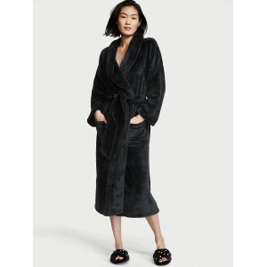 Халат Long Cozy Robe Black Logo Victoria’s Secret 