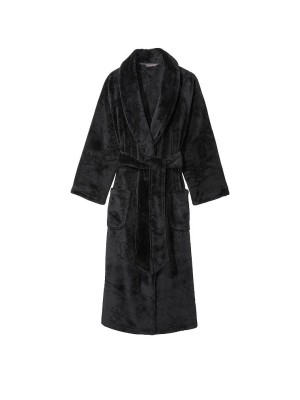 Халат Long Cozy Robe Black Logo Victoria’s Secret 
