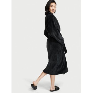 Халат Long Cozy Robe Black Logo Victoria’s Secret 