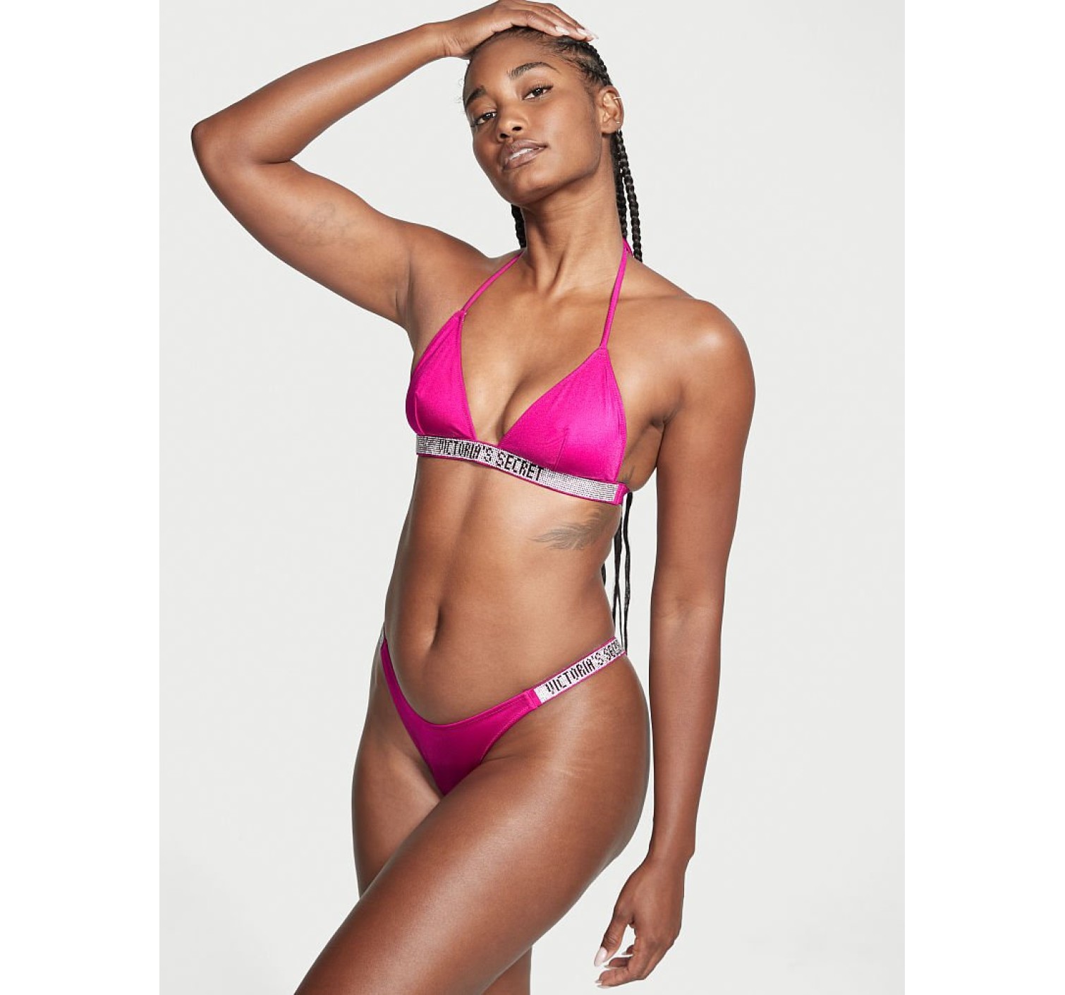 Купальник Triangle Shine Strap Swim Top & Thong bottom Wicked Rose