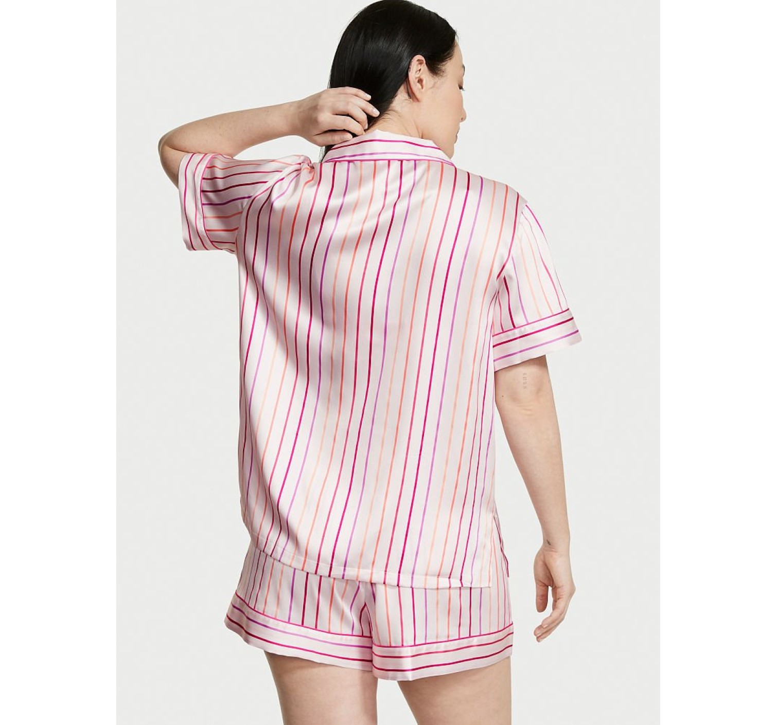 Сатиновая пижама Satin Short Pj set Pink stripes