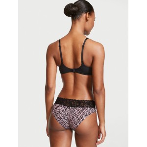 Трусики Hiphugger Cotton Lace Waist Black Logo Lockup