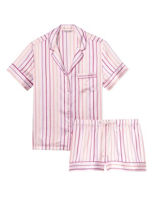 Сатиновая пижама Satin Short Pj set Pink stripes