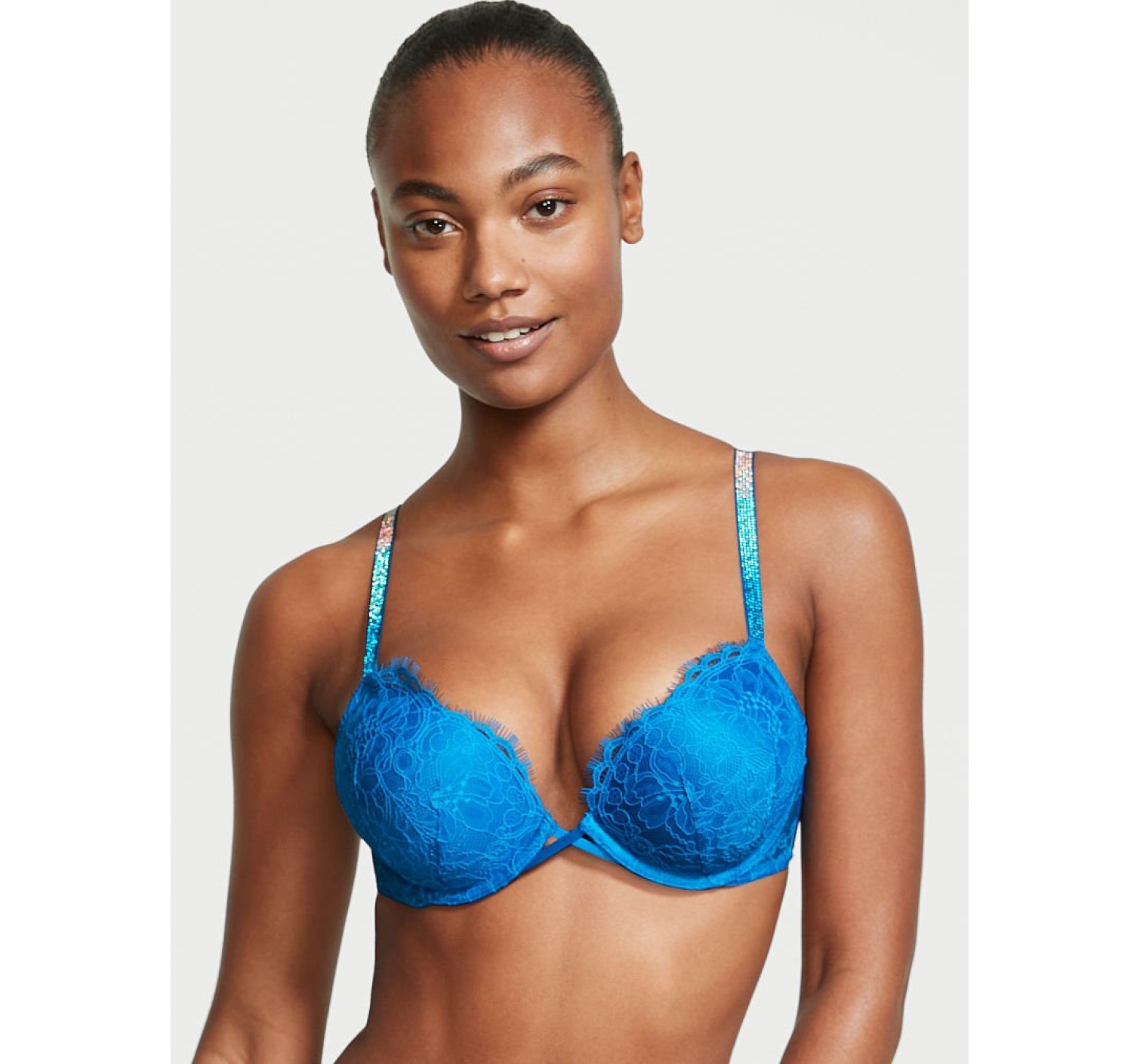 Бюстгальтер Shine Strap Push-up Bra Blue Enamel