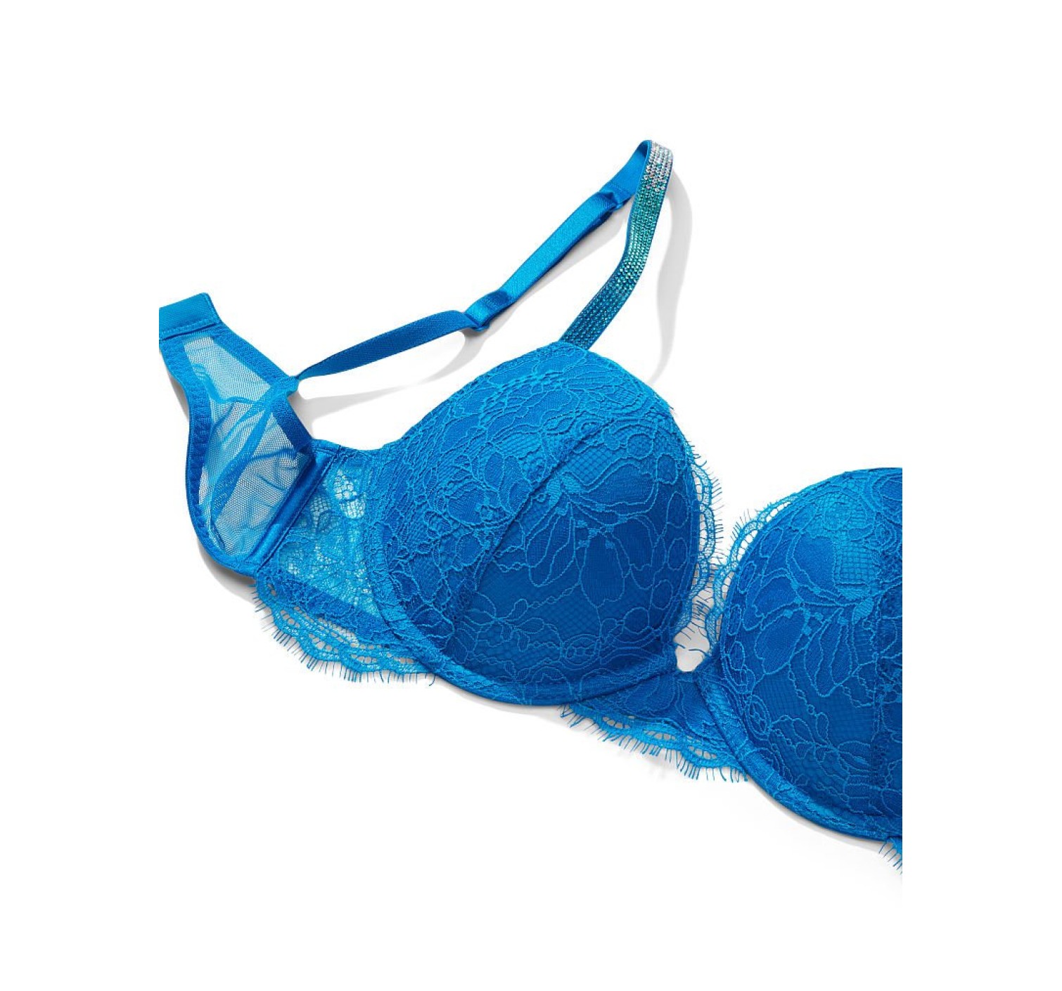 Бюстгальтер Shine Strap Push-up Bra Blue Enamel