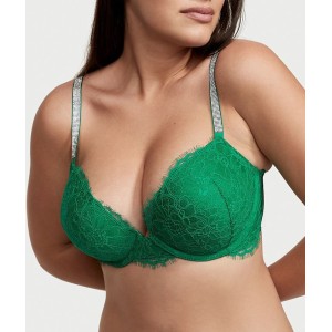 Комплект белья Very Sexy Lace Shine Strap Push-up Bra set Green