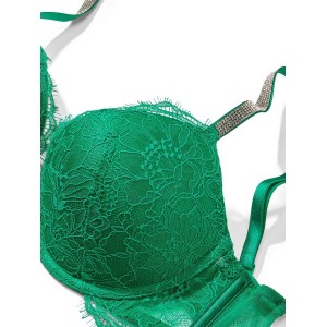 Комплект белья Very Sexy Lace Shine Strap Push-up Bra set Green
