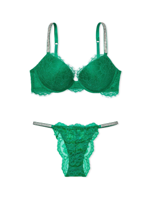 Комплект белья Very Sexy Lace Shine Strap Push-up Bra set Green