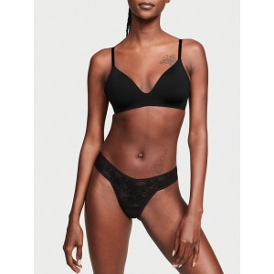 Трусики Lacie Floral Stripe Black Thong Panty