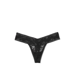 Трусики Lacie Floral Stripe Black Thong Panty
