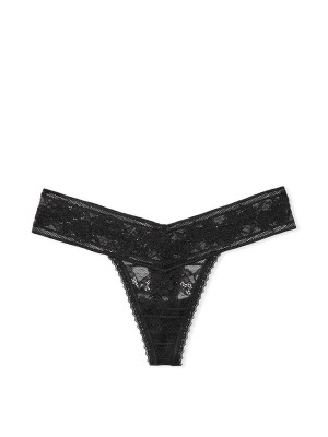 Трусики Lacie Floral Stripe Black Thong Panty