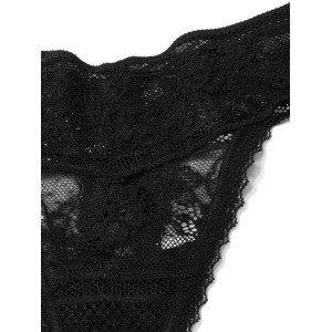 Трусики Lacie Floral Stripe Black Thong Panty