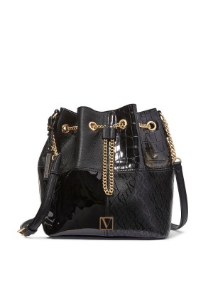 Сумка Стильная The Victoria Bucket Bag Black Noir Patchwork