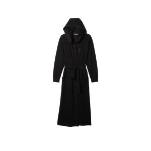 Халат Glow Waffle Long Hooded Black Robe
