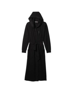 Халат Glow Waffle Long Hooded Black Robe