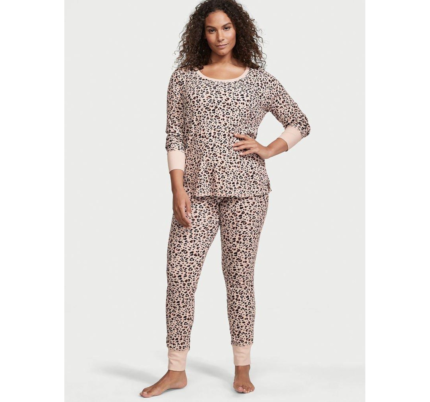Піжама Victoria's Secret Thermal Long PJ Set Leopard