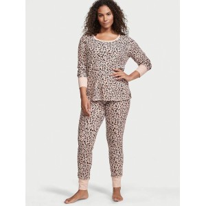 Піжама Victoria's Secret Thermal Long PJ Set Leopard