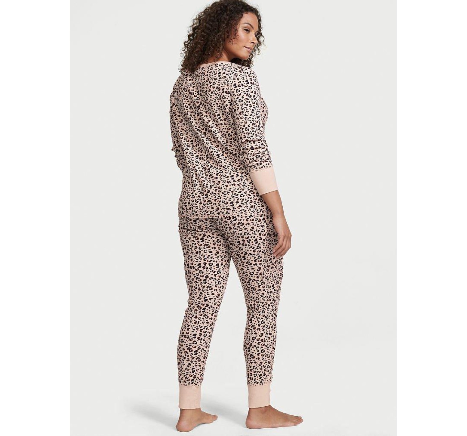 Піжама Victoria's Secret Thermal Long PJ Set Leopard