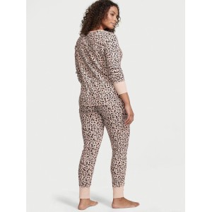 Піжама Victoria's Secret Thermal Long PJ Set Leopard