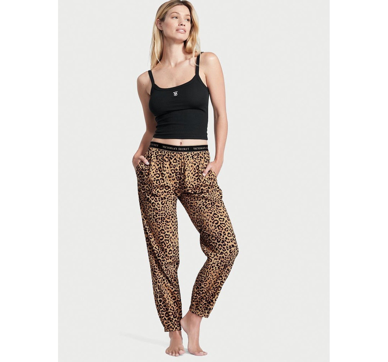 Піжама Cotton Tank Jogger Pajama Set Leopard