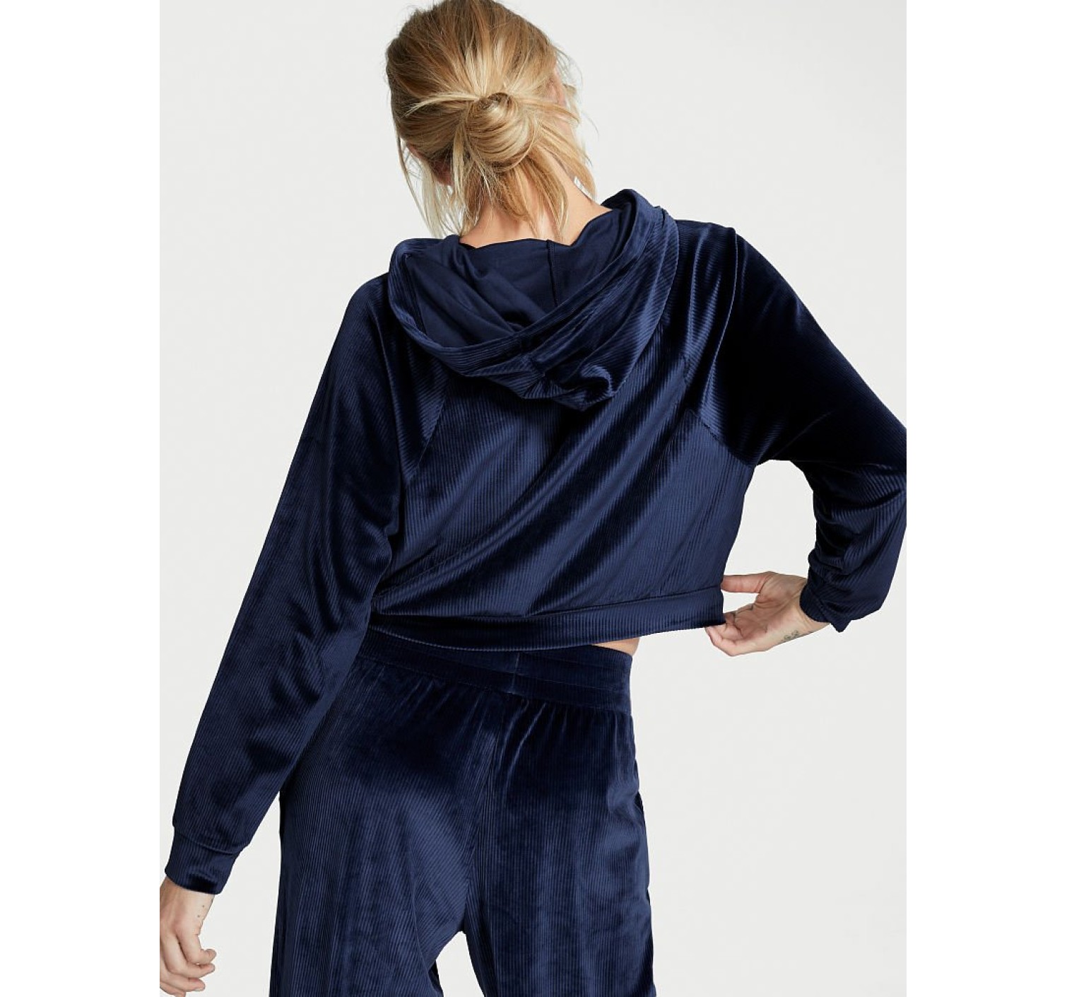 Велюровий спортивний костюм Вікторія Сікрет Ribbed Velour Hoodies Jogger