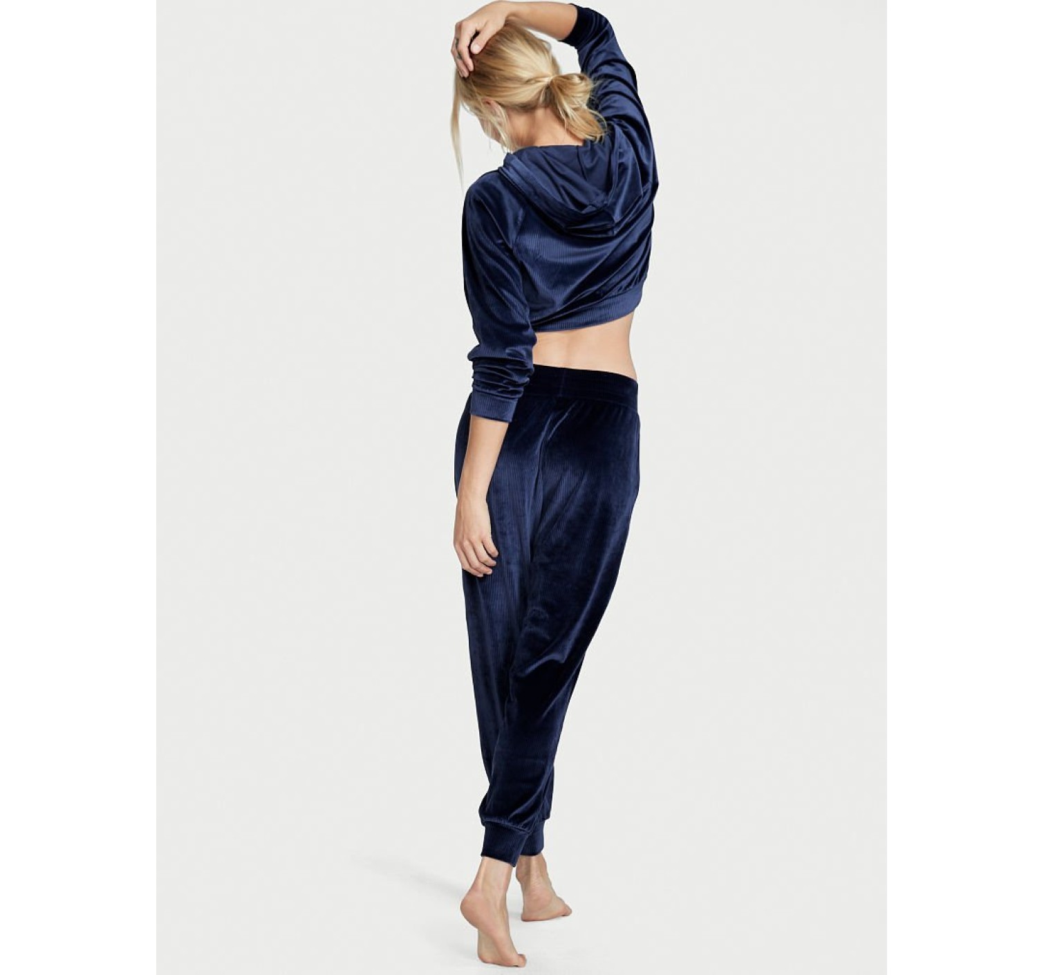 Велюровий спортивний костюм Вікторія Сікрет Ribbed Velour Hoodies Jogger