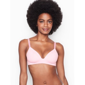 Бюстгальтер Victoria’s Secret Logo Bra Lightly Lined Wireless PINK