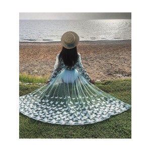 ТУНИКА C БАБОЧКАМИ - LA MAREE - LONG - BLUE - ONE SIZE(р)