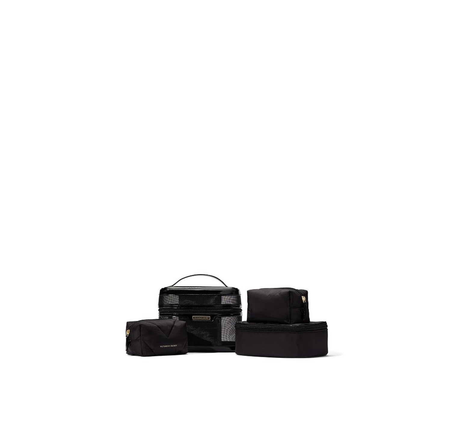Набір косметичок VICTORIA'S SECRET Train set Black Mesh